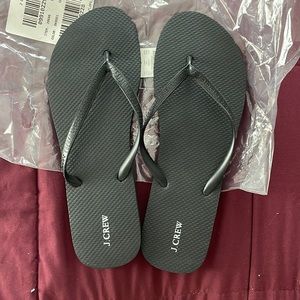 Brand new JCrew black flipflops